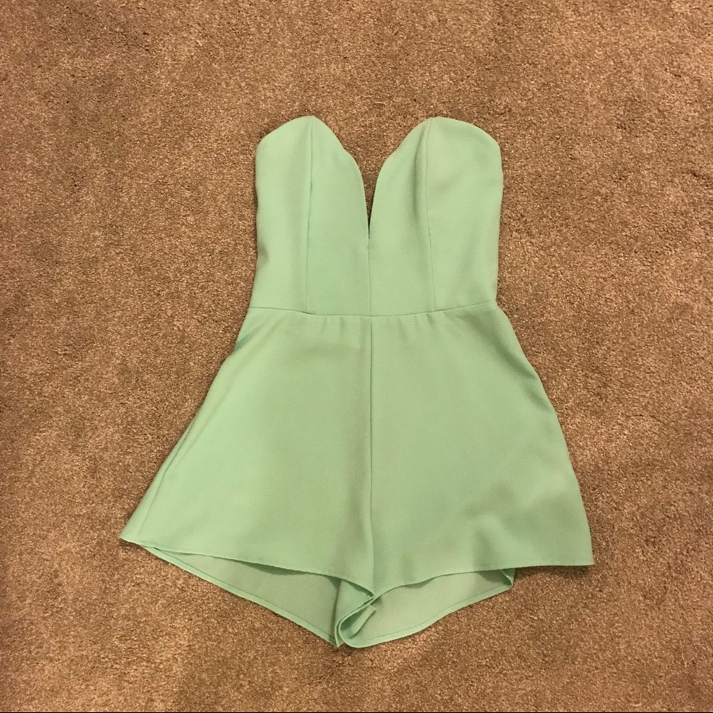 Willy Jays mint plunge romper